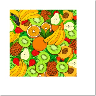 Fruits pattern Posters and Art